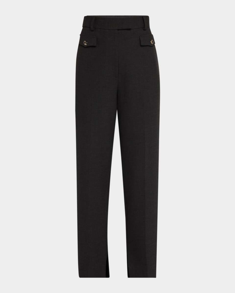 Double-Face Luxe Ponte Straight-Leg Pants